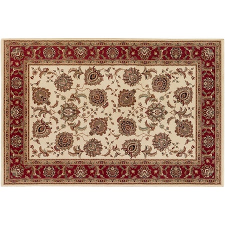 Sphinx By Oriental Weavers Area Rugs, Ariana 117J3 5X8 Rectangle - Ivory/ Red-Polypropylene A117J3160235ST